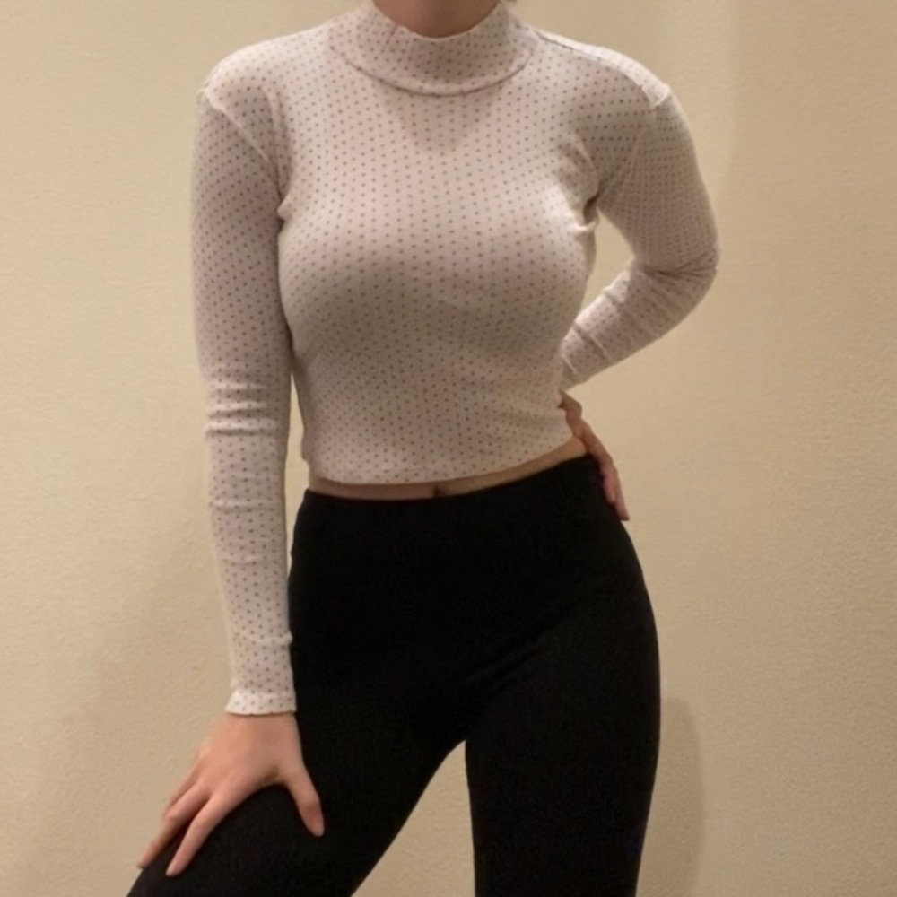 Brandy Melville polka dotted turtleneck
